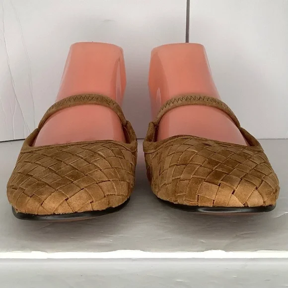 Madewell The Greta Ballet Flat Woven Tan Leather Women’s Mule Flats Sz 5 Boho - Picture 6 of 11